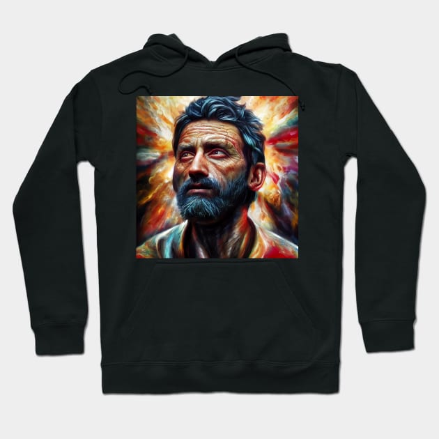 Colorful Serious Man - best selling Hoodie by bayamba